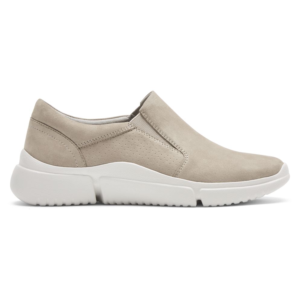 Rockport Women's R-Evolution Washable Slip-On Sneakers - Beige - USA (7625LKBIV)